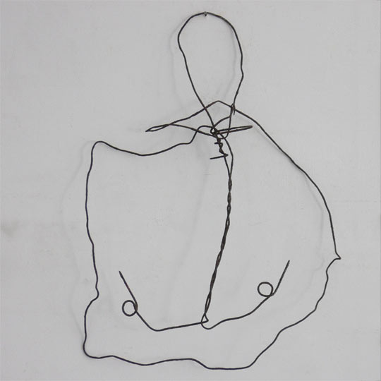 Ohne Titel - 1992 - 53 cm x 44 cm - Frankfurt am Main  - Ohne Signatur - Draht gebogen