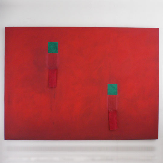 Ohne Titel - 1986 - 152 cm x 209 cm - Frankfurt am Main  - Signatur vorderseitig - Collage/Mischtechnik auf Leinwand