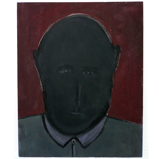 Herrenportrait - 1994 - 43,5 cm x 34,5 cm  - Frankfurt am Main  - Signatur rückseitig - Mischtechnik auf Pappe